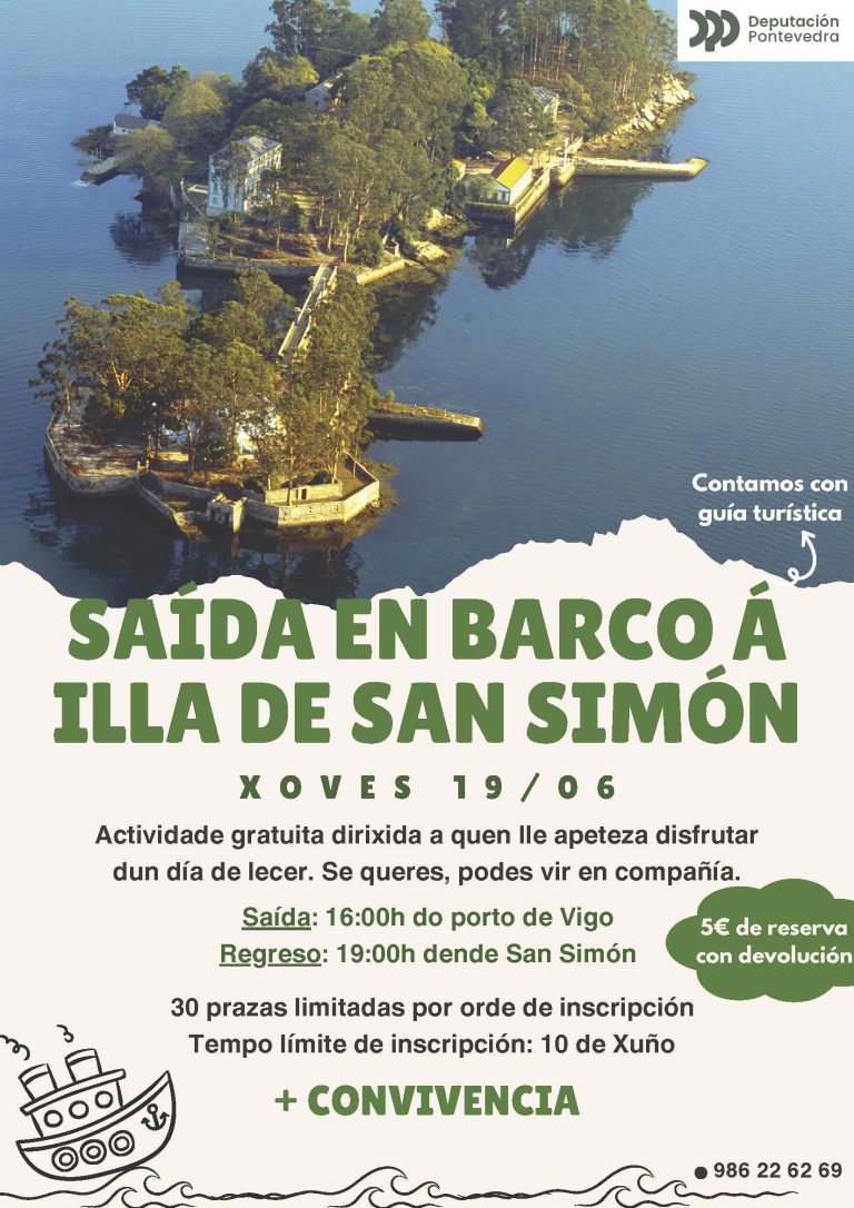 Saída en barco á Illa de San Simón